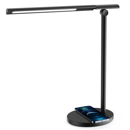 24W LED Desk Lamp Dimmable Desk Lamp with Wireless Charger Teal Simba